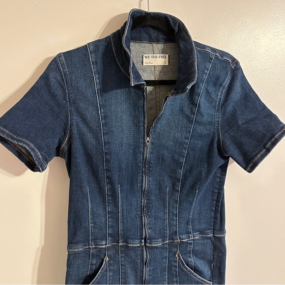 FREE PEOPLE DENIM JUMPSUIT - Picture 3 of 8